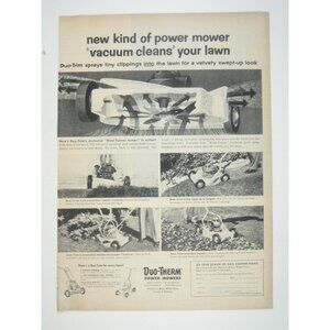 Duo-Trim Power Mower Vintage Advertisement Print 1950s Lawn Care